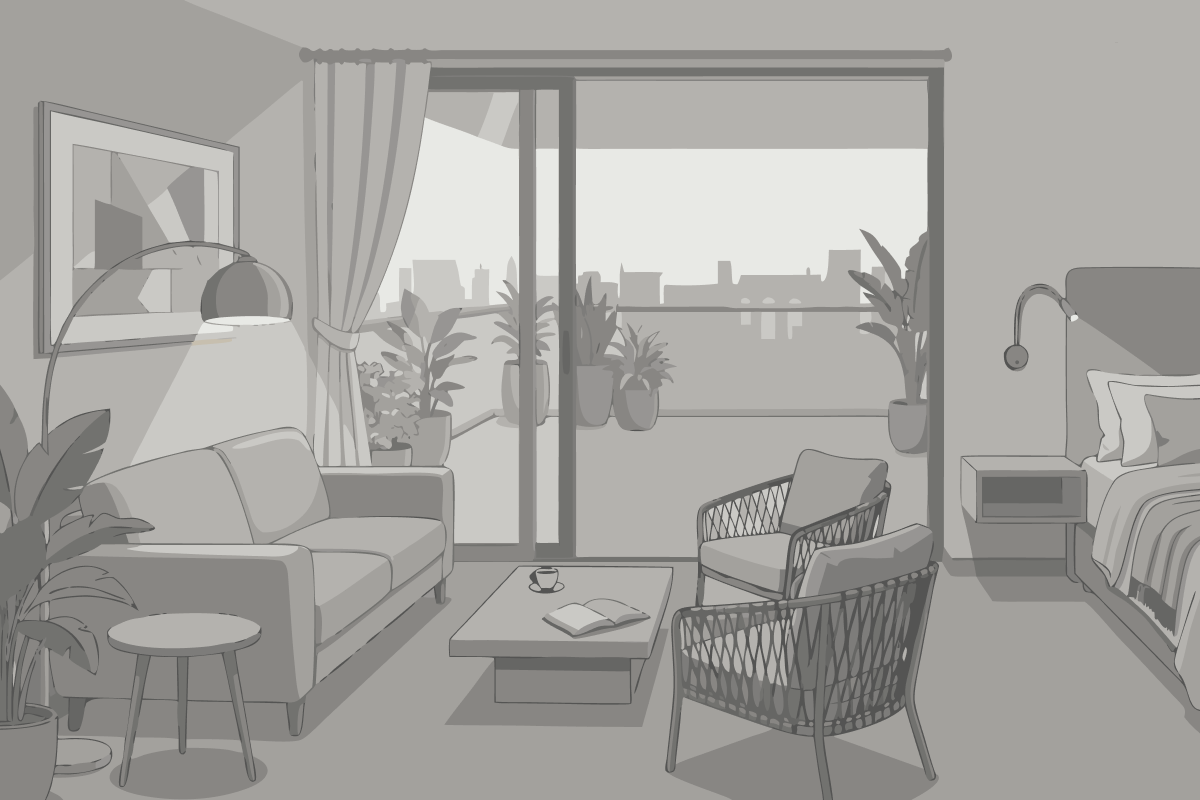 Studio Appartement (2 Volwassenen)